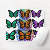 Elegante vlinders kleurrijke bloem van het leven muismat (Met muis)