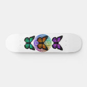 Elegante vlinders kleurrijke bloem van het leven persoonlijk skateboard (Horizontaal)