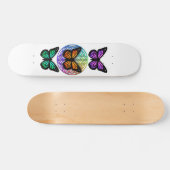 Elegante vlinders kleurrijke bloem van het leven persoonlijk skateboard (Horizontaal)