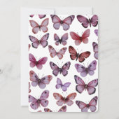 Elegante Vlinders Lijst Quinceañera CUSTOM Kaart (Achterkant)