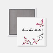 elegante vlinders Save the Date Magneet (Voorkant / Achterkant)