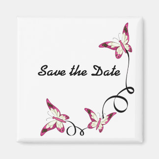 elegante vlinders Save the Date Magneet