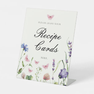 Elegante Vlinders Vrijgezellenfeest Recept Kaarten Reclamebord Met Voetstuk