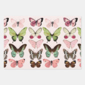 Elegante vlindertuin inpakpapier set vel (Voorkant)