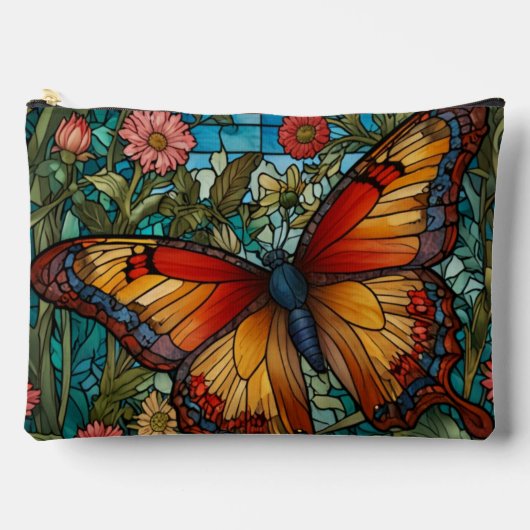 Elegante vlindertuin van gebrandschilderd glas etui (Voorkant)