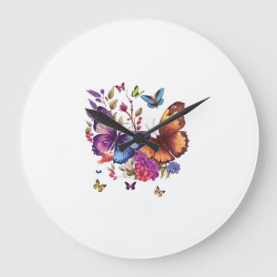 Elegante vlinderwandklok grote klok
