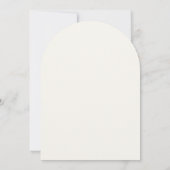 Elegante Vlucht Crème Boog Bruiloftsreceptie Kaart (Achterkant)