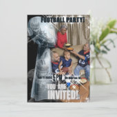 Elegante voetballer toevoegen Pic-trofee uitnodigi Kaart (Staand voorkant)