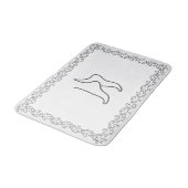 Elegante Voeten Badmat met Decoratieve Rand (Gekanteld)