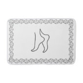 Elegante Voeten Badmat met Decoratieve Rand (Voorkant)
