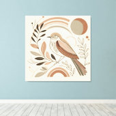 Elegante vogel canvas kunst (Insitu (Houten vloer))