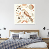 Elegante vogel canvas kunst (Insitu (Slaapkamer))