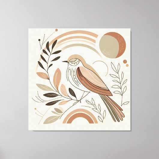 Elegante vogel canvas kunst (Voorkant)