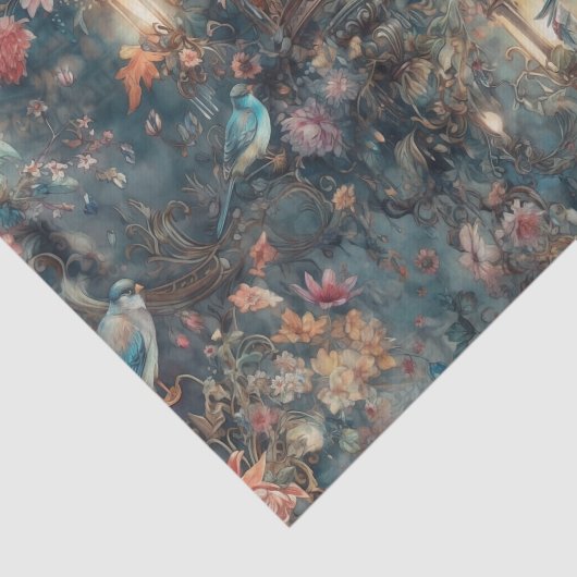 Elegante Vogel en Lantaarns Tissuepapier (Detail)