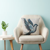 Elegante Vogel Mozaïek van Veren Kussen (Stoel)