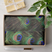 Elegante vogel turquoise groene pauwenveren tissuepapier (Geschenk)