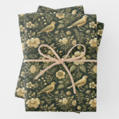 Elegante Vogels & Bloemen  Wrap & Decoupage Inpakpapier Vel (In situ)