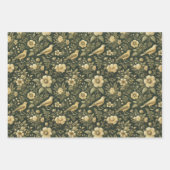 Elegante Vogels & Bloemen Wrap & Decoupage Inpakpapier Vel (Voorkant)