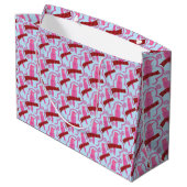 Elegante vogels Patroon Grote Cadeautas (Achterkant Gekanteld)