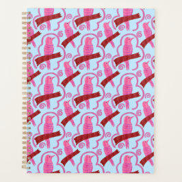 Elegante vogels Patroon Spiraal Planner