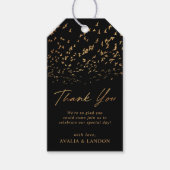 Elegante Vogels van een Veer Bruiloft Dank u Cadeaulabel (Voorkant)