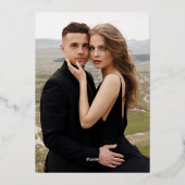 Elegante Vogels van een Veer Save the Date Folie Uitnodiging (Achterkant)