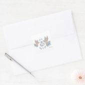 elegante vogels vierkante sticker (Envelop)