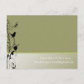 Elegante vogels & vlinders bruiloft uitnodiging (Achterkant)