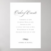 Elegante volgorde van evenementen Trouwschema Teke Poster (Voorkant)