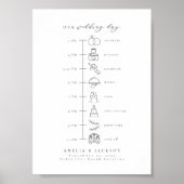 Elegante Volgorde Van Gebeurtenissen Huwelijks Tij Poster (Voorkant)