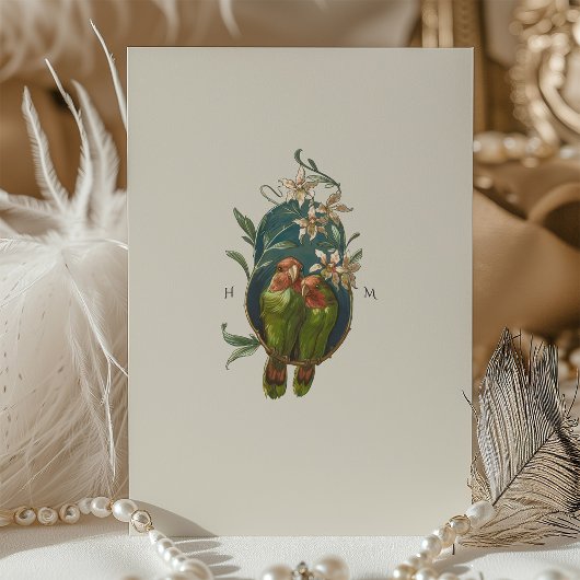 Elegante volière-thema bruiloft uitnodiging