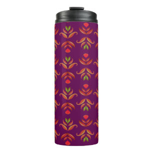 Elegante volks kunst bloemmotief robuust & mooie b thermosbeker