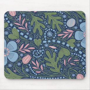 Elegante volks kunst bloemmotief vintage botanisch muismat
