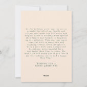 Elegante volks kunst kardinaal kerst gebladerte fo feestdagenkaart (Achterkant)