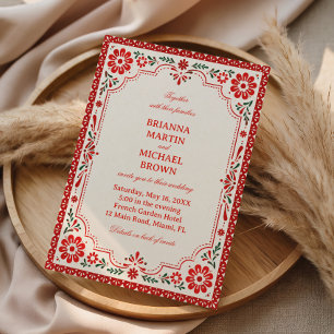 Elegante Volkse Botanische Vintage Mexicaanse Kaart