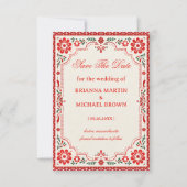 Elegante Volkstuinbouw Romantische Mexicaanse Save The Date (Voorkant)