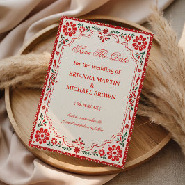 Elegante Volkstuinbouw Romantische Mexicaanse Save The Date