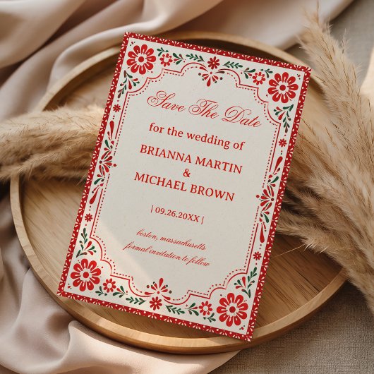 Elegante Volkstuinbouw Romantische Mexicaanse Save The Date