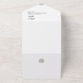 Elegante Volle Maan Wildflower Gouden Waterverf All In One Uitnodiging (Buitenkant)