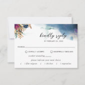 Elegante volledig aanpasbare hemelbruiloft RSVP (Voorkant)