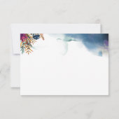 Elegante volledig aanpasbare hemelbruiloft RSVP (Achterkant)