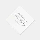 Elegante Volwassen Verjaardag Script Kalligrafie Servet (Hoek)