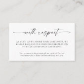 Elegante volwassenen bruiloft bijlage kaart (Voorkant)