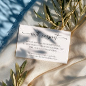 Elegante volwassenen bruiloft bijlage kaart