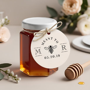 Elegante 'Voor Elkaar Bestemd' Houten Bijen Huweli Zelfinktende Stempel