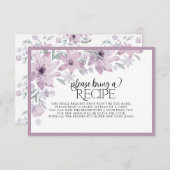 Elegante voorjaarsbloem neem alsjeblieft een recep informatiekaartje (Voorkant / Achterkant)