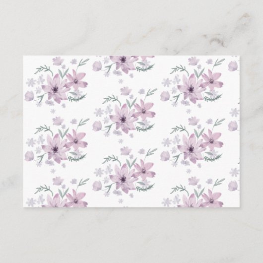 Elegante voorjaarsbloem neem alsjeblieft een recep informatiekaartje (Achterkant)