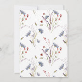 Elegante voorjaarsbloemen afstudeerfeestje kaart (Achterkant)