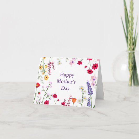 Elegante voorjaarsbloemen kaart (Voorkant)