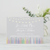 Elegante voorraad De bar Verloving uitnodiging (Staand voorkant)